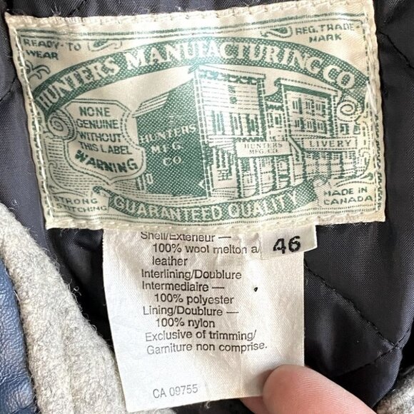 Vintage Hunters Manufacturing Co John Paul II Collegiate Bomber Varsity Jacket M - Picture 3 of 15